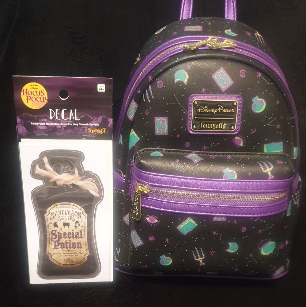 Disney Parks 2021 Hocus Pocus Icon Loungefly Mini & Decal
